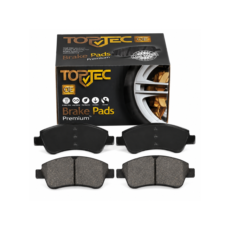 خرید لنت جلوی پژو 206 صندوق‌دار با کیفیت مناسب Toptec