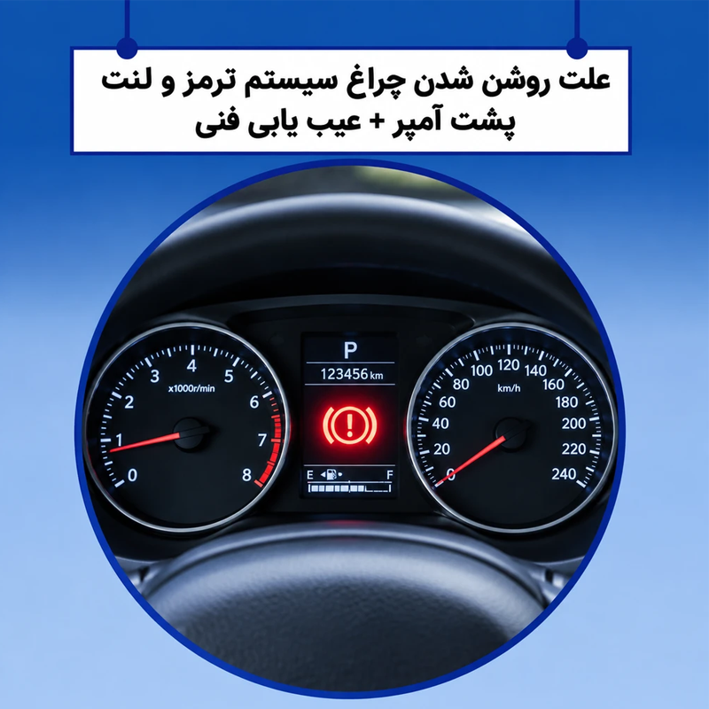 دلایل روشن شدن چراغ ترمز خودرو و بررسی مشکلات سیستم ترمز